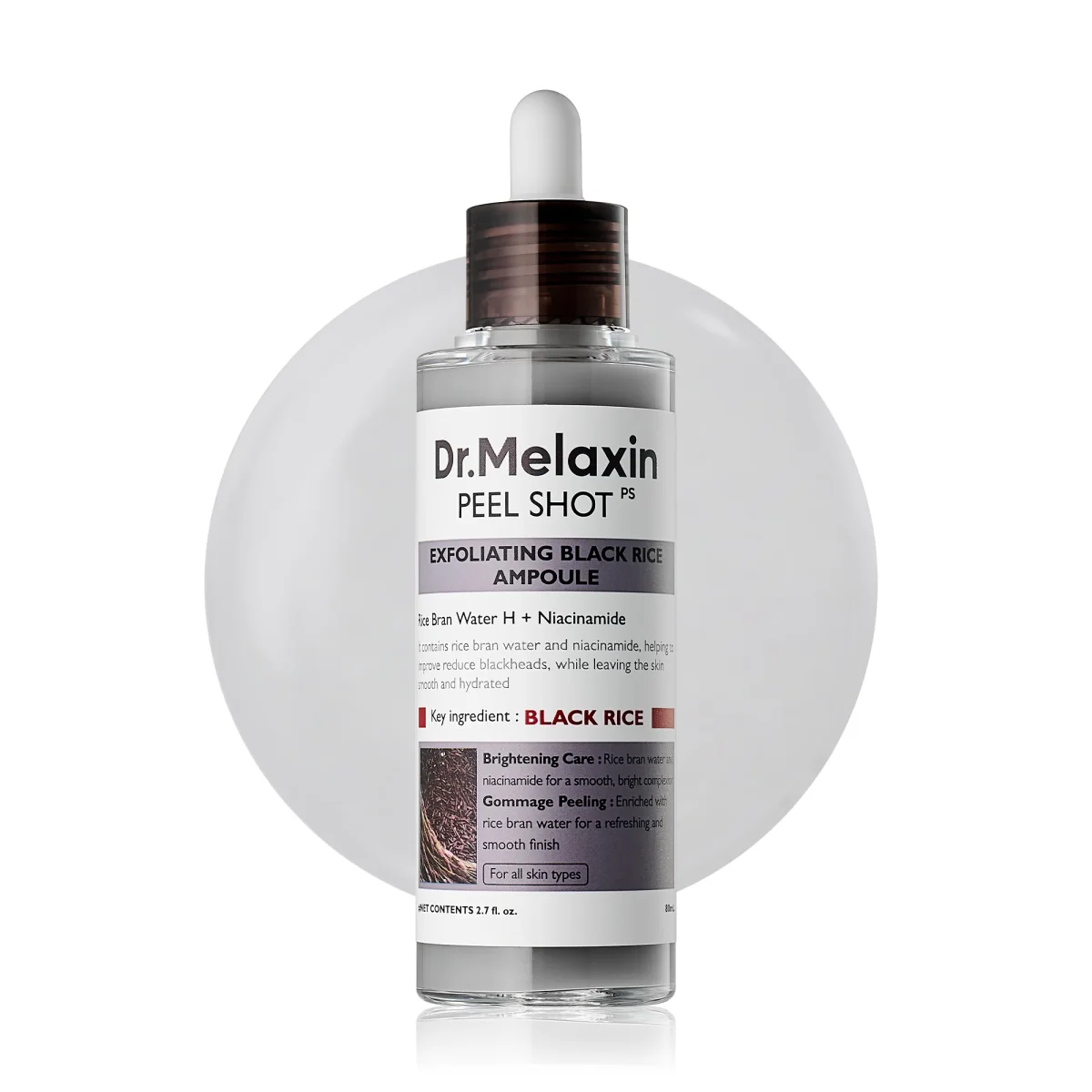 Ampola para poros e textura — Dr. Melaxin Peel Shot Black Rice Ampoule, foto 1