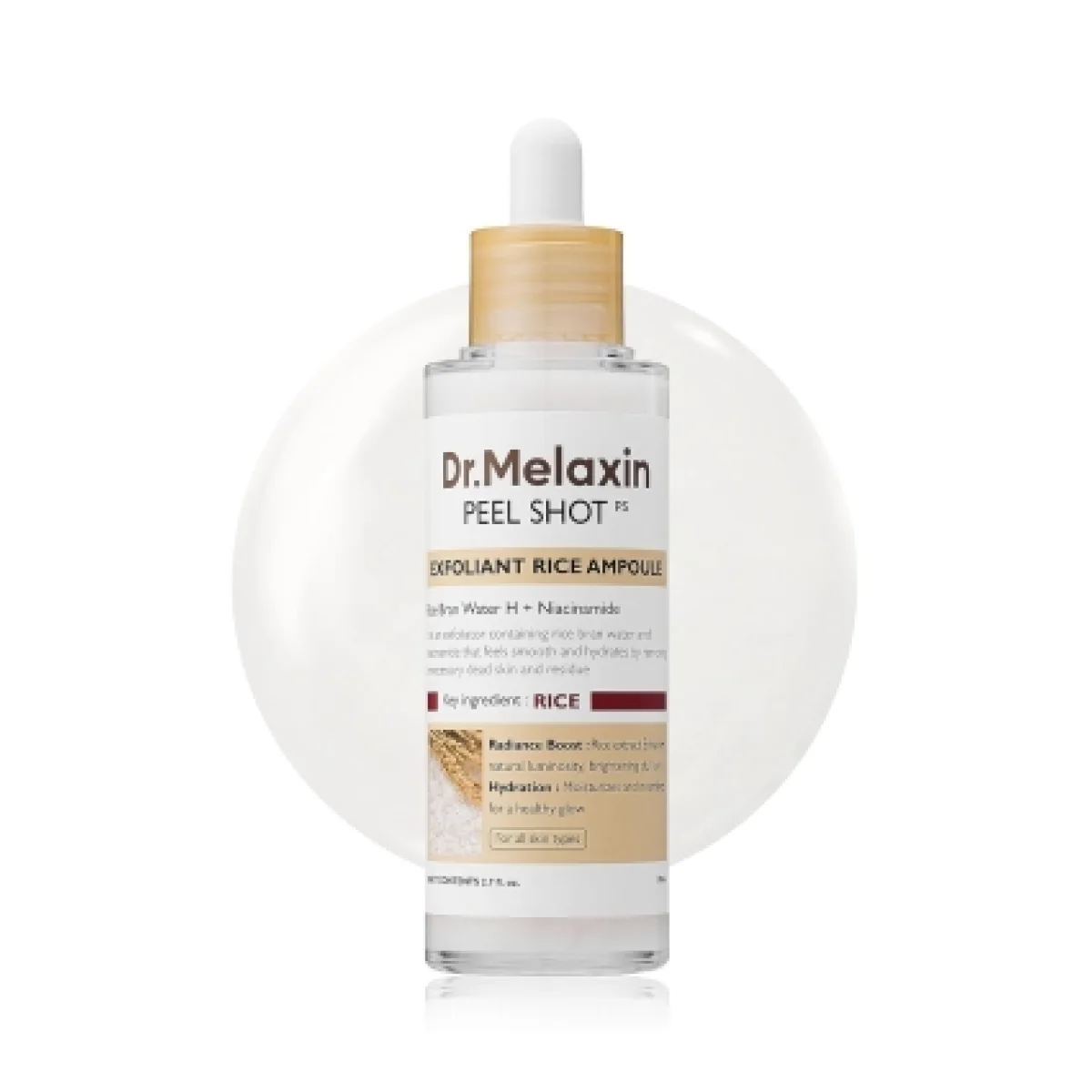 Ampola esfoliante e iluminadora — Dr. Melaxin Peel Shot White Rice Ampoule, foto 1